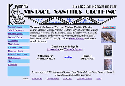 Marian's Vintage Vanities Clothing